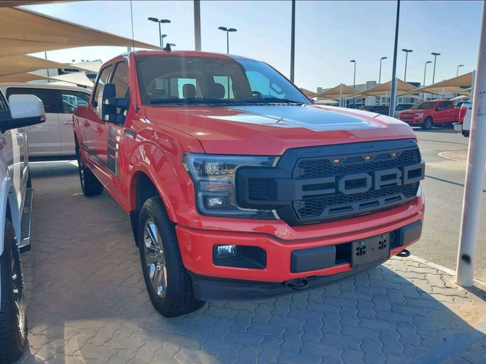 Used Ford F-150 XIII Facelift, 3.5 l, 2019 in Sharjah by MK Cars, Red color. American Specs | AUTO.AE