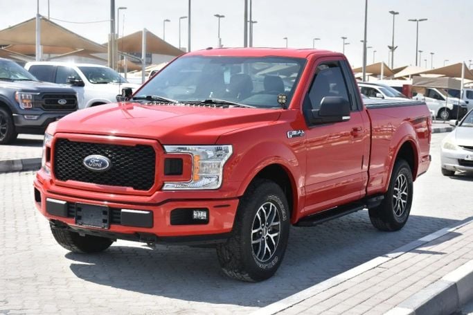 Used Ford F-150 XIII Facelift, 3.5 l, 2018 in Sharjah by Alfaris Used Cars, Red color. GCC Specs | AUTO.AE