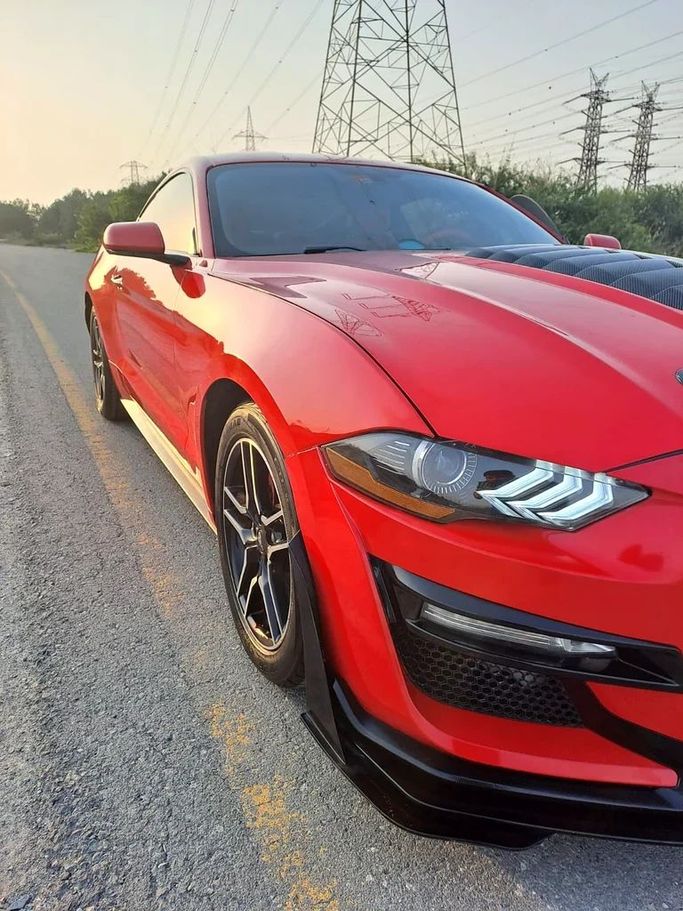 New Ford Mustang VI Facelift, 2.3 l, 2018 in Sharjah by Imad Younis Almani used Cars, Red color. American Specs | AUTO.AE