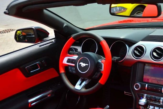 Used Ford Mustang VI Facelift, 2.3 l, 2019 in Sharjah by Wadishee Used Cars, Red color. American Specs | AUTO.AE