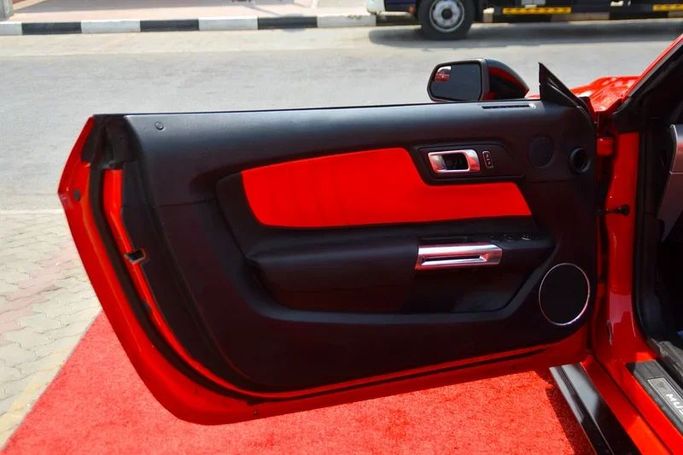 Used Ford Mustang VI Facelift, 2.3 l, 2019 in Sharjah by Wadishee Used Cars, Red color. American Specs | AUTO.AE