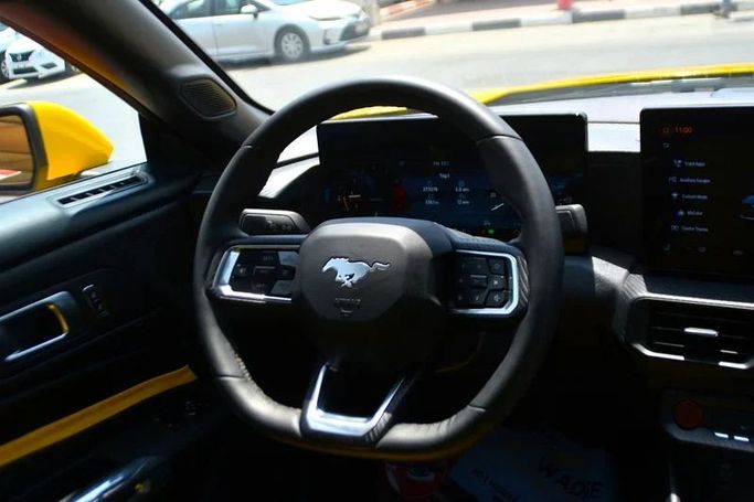 Used Ford Mustang VII, 2.3 l, 2024 in Sharjah by Wadishee Used Cars, Yellow color. American Specs | AUTO.AE