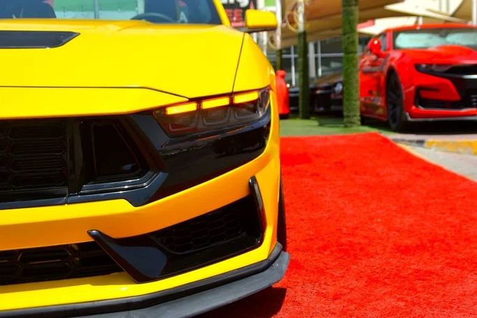 Used Ford Mustang VII, 2.3 l, 2024 in Sharjah by Wadishee Used Cars, Yellow color. American Specs | AUTO.AE