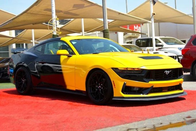 Used Ford Mustang VII, 2.3 l, 2024 in Sharjah by Wadishee Used Cars, Yellow color. American Specs | AUTO.AE