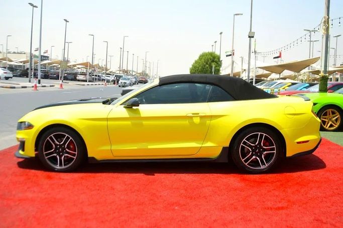 Used Ford Mustang VI Facelift, 2.3 l, 2019 in Sharjah by Wadishee Used Cars, Yellow color. American Specs | AUTO.AE