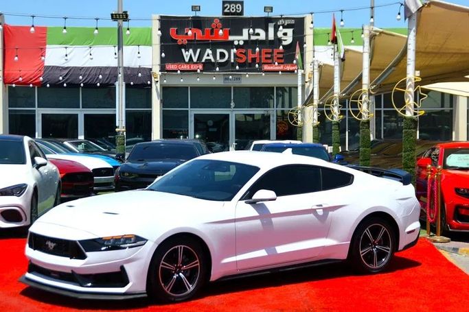 Used Ford Mustang VI Facelift, 2.3 l, 2023 in Sharjah by Wadishee Used Cars, White color. American Specs | AUTO.AE