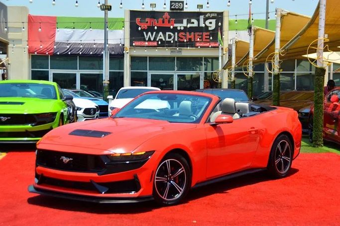 Used Ford Mustang VII, 2.3 l, 2024 in Sharjah by Wadishee Used Cars, Red color. American Specs | AUTO.AE