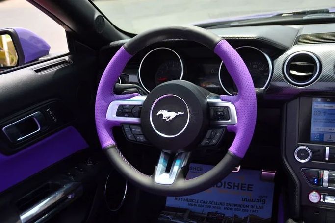 Used Ford Mustang VI Facelift, 5.0 l, 2019 in Sharjah by Wadishee Used Cars, Purple color. American Specs | AUTO.AE
