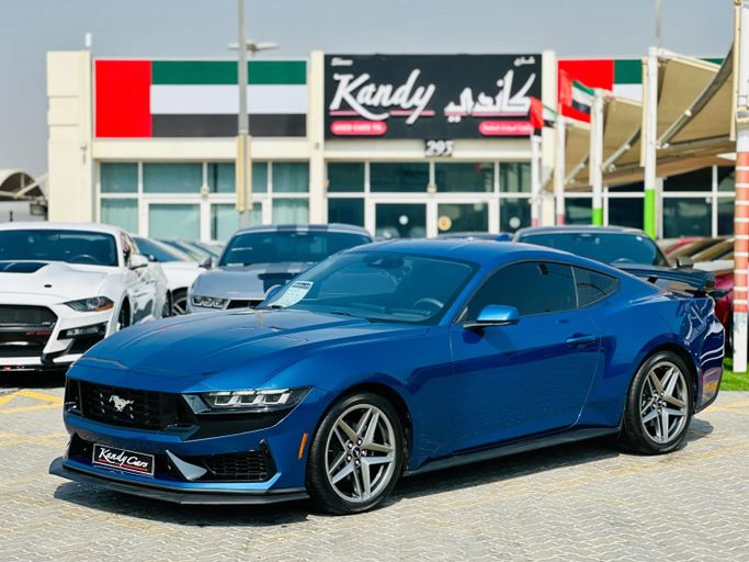 Подержанный Ford Mustang VII, 2.3 л, 2024 в Шардже от Kandy Cars Синий цвет. Американская | AUTO.AE