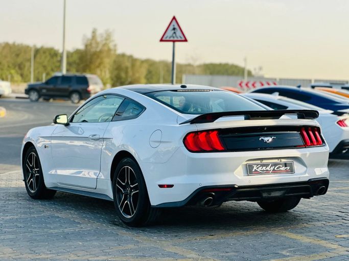 Подержанный Ford Mustang VI Рестайлинг, 2.3 л, 2020 в Шардже от Kandy Cars Белый цвет. Американская | AUTO.AE