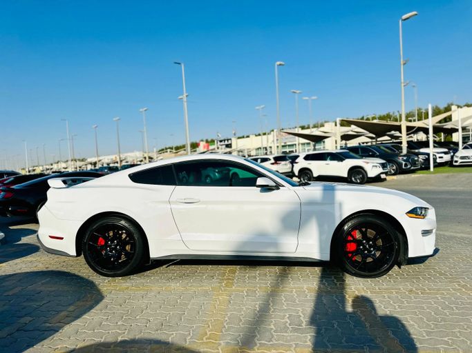 Подержанный Ford Mustang VI Рестайлинг, 2.3 л, 2020 в Шардже от Kandy Cars Белый цвет. Американская | AUTO.AE
