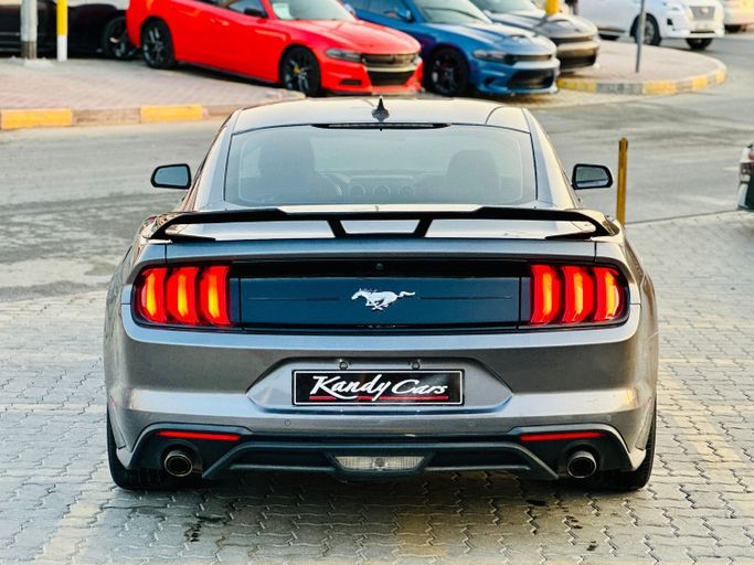 Подержанный Ford Mustang VI Рестайлинг, 2.3 л, 2021 в Шардже от Kandy Cars Серый цвет. Американская | AUTO.AE