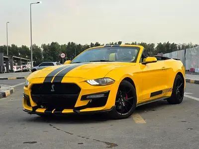 Used Ford Mustang VI Facelift, 2.3 l, 2020 in Sharjah by Zone Used Cars, Yellow color. American Specs | AUTO.AE