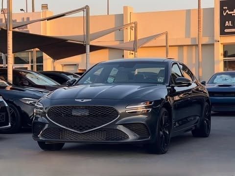 Used Genesis G70 I Facelift, 3.3 l, 2023 in Sharjah by Al Nukhba Al Malakyah Used Cars, Grey color. American Specs | AUTO.AE