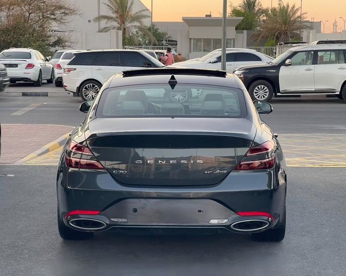 Used Genesis G70 I Facelift, 3.3 l, 2023 in Sharjah by Al Nukhba Al Malakyah Used Cars, Grey color. American Specs | AUTO.AE