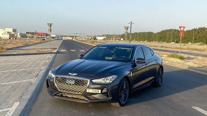 Used Genesis G70 I, 2.0 l, 2019 in Sharjah by Halla Cars, Grey color. American Specs | AUTO.AE