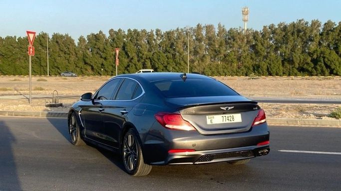 Used Genesis G70 I, 2.0 l, 2019 in Sharjah by Halla Cars, Grey color. American Specs | AUTO.AE