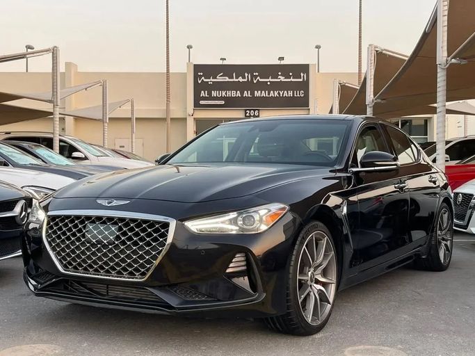 Подержанный Genesis G70 I, 3.3 л, 2019 в Шардже от Al Nukhba Al Malakyah Used Cars Черный цвет. Американская | AUTO.AE