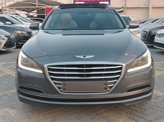 Подержанный Genesis G80 I, 3.8 л, 2015 в Шардже от Al Helal Al Abyadh Used Cars Серый цвет. GCC | AUTO.AE