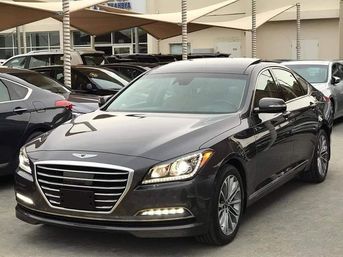 Used Genesis G80 I, 3.8 l, 2017 in Sharjah by Al Nukhba Al Malakyah Used Cars, Grey color. American Specs | AUTO.AE
