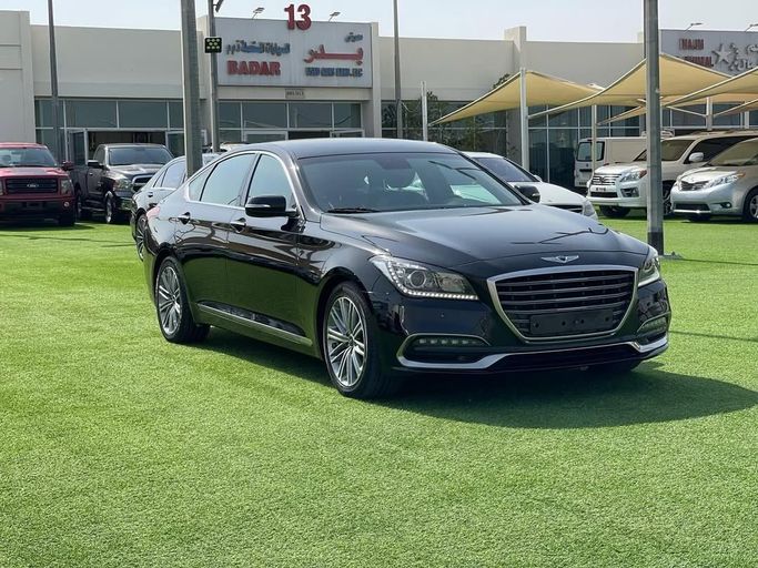 Used Genesis G80 I, 3.3 l, 2017 in Sharjah by Badar Used Cars, Black color.  | AUTO.AE