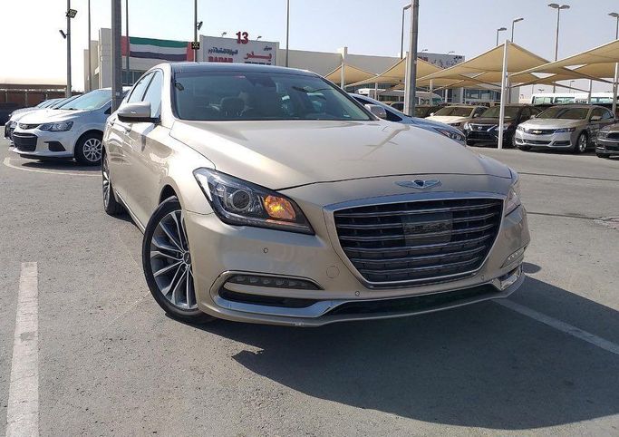 Used Genesis G80 I, 3.8 l, 2015 in Sharjah by Badar Used Cars, Tan color.  | AUTO.AE