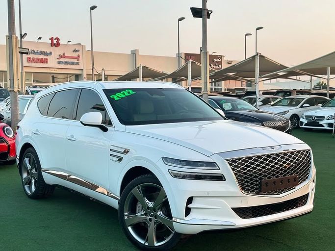 Used Genesis GV80 I, 3.5 l, 2022 in Sharjah by Badar Used Cars, White color.  | AUTO.AE