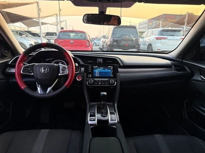 Used Honda Civic X, 2.0 l, 2019 in Sharjah by Elmorshedi Motors, Black color. GCC Specs | AUTO.AE