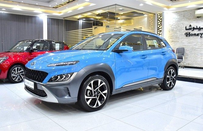 Подержанный Hyundai Kona I Рестайлинг, 2.0 л, 2023 в Шардже от Honey Gidosha Used Cars Tr. Голубой цвет.  | AUTO.AE