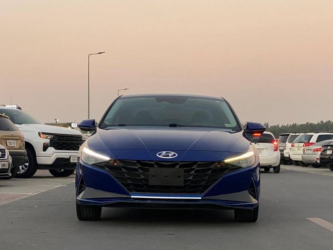 Used Hyundai Kona I Facelift, 1.6 l, 2021 in Sharjah by Najmat Almajarah Motors, Blue color. American Specs | AUTO.AE
