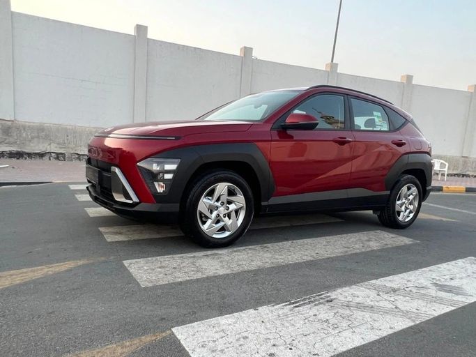 Used Hyundai Kona II (SX2), 1.6 l, 2024 in Sharjah by Laqtah Used Cars, Red color. GCC Specs | AUTO.AE