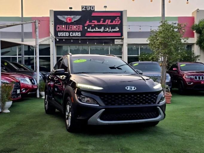 Used Hyundai Kona I Facelift, 1.6 l, 2023 in Sharjah by Challenger Used Cars, Black color. GCC Specs | AUTO.AE