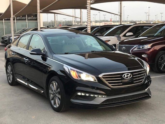 Used Hyundai Sonata VII (LF), 2.4 l, 2017 in Sharjah by Al Nukhba Al Malakyah Used Cars, Black color. American Specs | AUTO.AE
