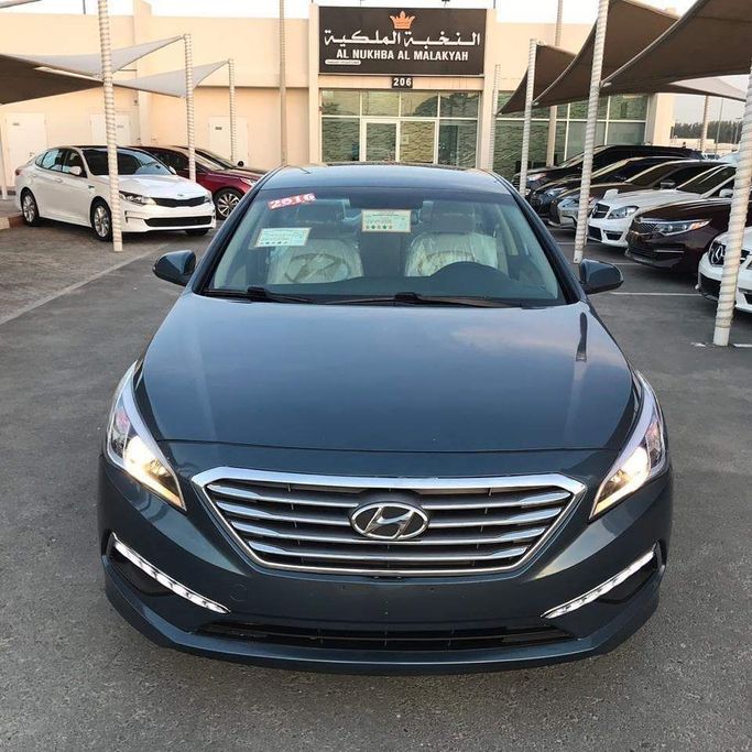 Used Hyundai Sonata VII (LF), 2.4 l, 2016 in Sharjah by Al Nukhba Al Malakyah Used Cars, Light Blue color. American Specs | AUTO.AE