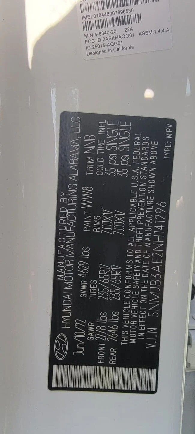 Подержанный Hyundai Tucson IV, 2.5 л, 2022 в Шардже от Tabarak Used Cars Белый цвет. Американская | AUTO.AE