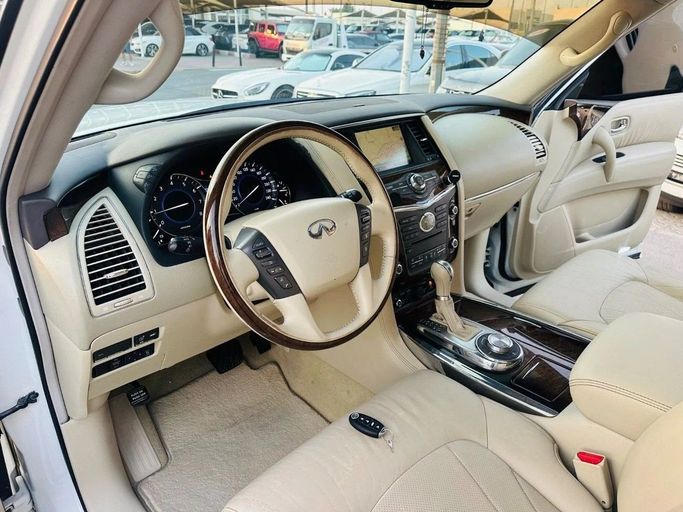 Used Infiniti QX56 II, 5.6 l, 2011 in Sharjah by Titanium Used Cars, White color. GCC Specs | AUTO.AE