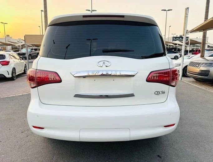 Used Infiniti QX56 II, 5.6 l, 2011 in Sharjah by Titanium Used Cars, White color. GCC Specs | AUTO.AE