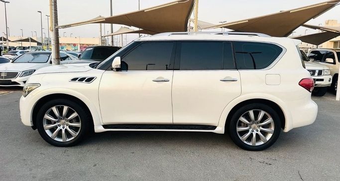 Used Infiniti QX56 II, 5.6 l, 2011 in Sharjah by Titanium Used Cars, White color. GCC Specs | AUTO.AE