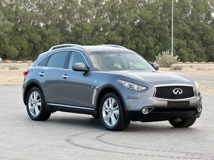 Used Infiniti QX70, 3.7 l, 2017 in Sharjah by Al Aayan Used Cars, Grey color. GCC Specs | AUTO.AE