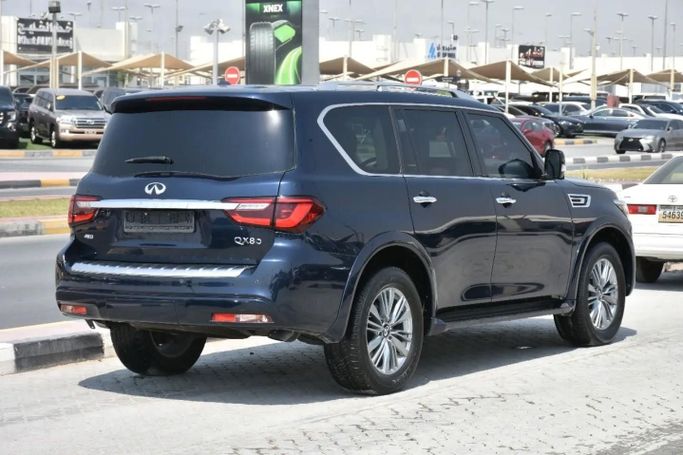 Подержанный Infiniti QX80 I Рестайлинг 3, 5.6 л, 2022 в Шардже от Alfaris Used Cars Синий цвет. Other | AUTO.AE