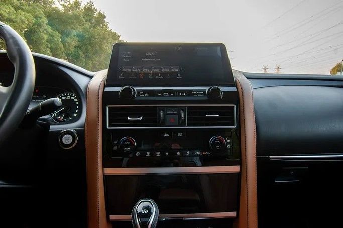 Used Infiniti QX80 I Facelift 3, 5.6 l, 2023 in Sharjah by First Choice Cars, Grey color. GCC Specs | AUTO.AE