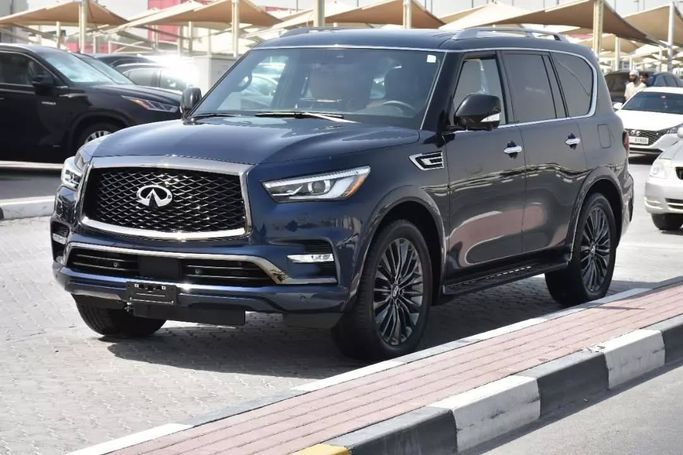 Подержанный Infiniti QX80 I Рестайлинг 3, 5.6 л, 2022 в Шардже от Alfaris Used Cars Синий цвет. Other | AUTO.AE