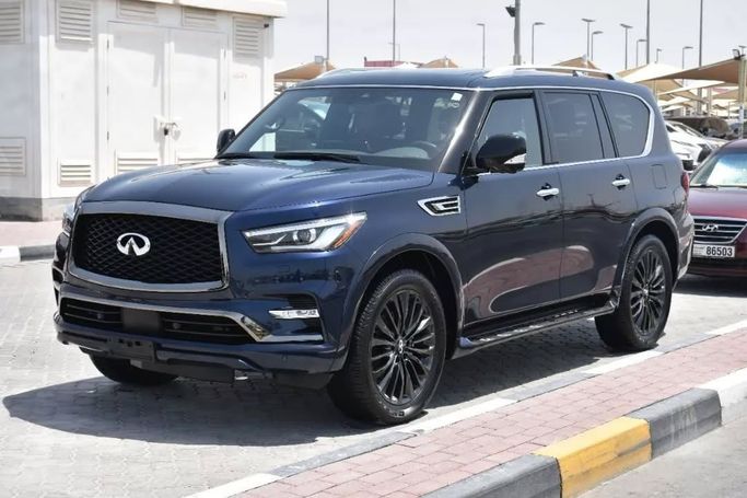 Подержанный Infiniti QX80 I Рестайлинг 3, 5.6 л, 2023 в Шардже от Alfaris Used Cars Синий цвет. Other | AUTO.AE