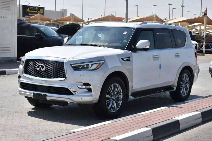 New Infiniti QX80 I Facelift 3, 5.6 l, 2023 in Sharjah by Alfaris Used Cars, White color. Other | AUTO.AE