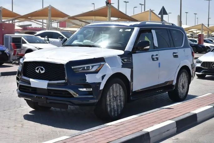 New Infiniti QX80 I Facelift 3, 5.6 l, 2023 in Sharjah by Alfaris Used Cars, Blue color. Other | AUTO.AE