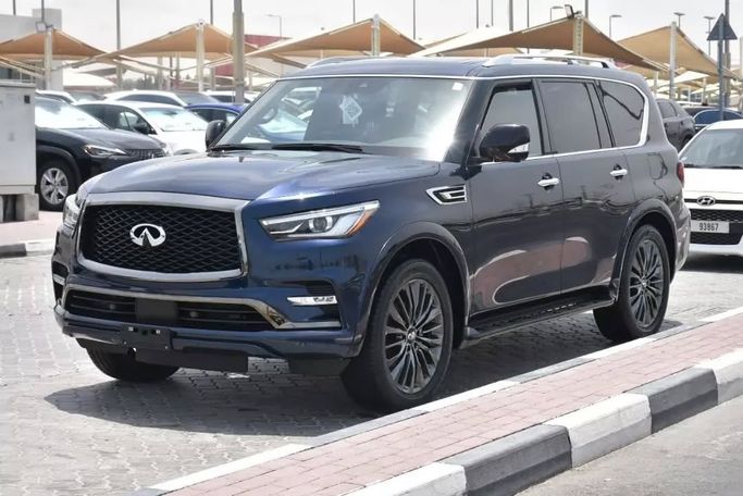 Used Infiniti QX80 I Facelift 3, 5.6 l, 2023 in Sharjah by Alfaris Used Cars, Blue color. Other | AUTO.AE
