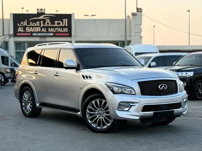 Подержанный Infiniti QX80 I Рестайлинг, 5.6 л, 2016 в Шардже от Hamsat Waad Серебристый цвет. GCC | AUTO.AE