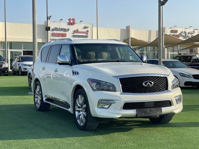 Used Infiniti QX80 I Facelift, 5.6 l, 2014 in Sharjah by Badar Used Cars, White color.  | AUTO.AE