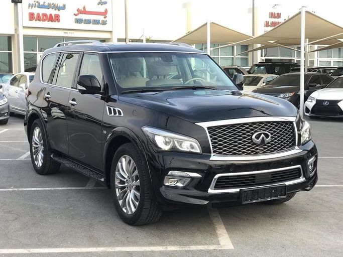 Used Infiniti QX80 I Facelift, 5.6 l, 2016 in Sharjah by Badar Used Cars, Black color.  | AUTO.AE