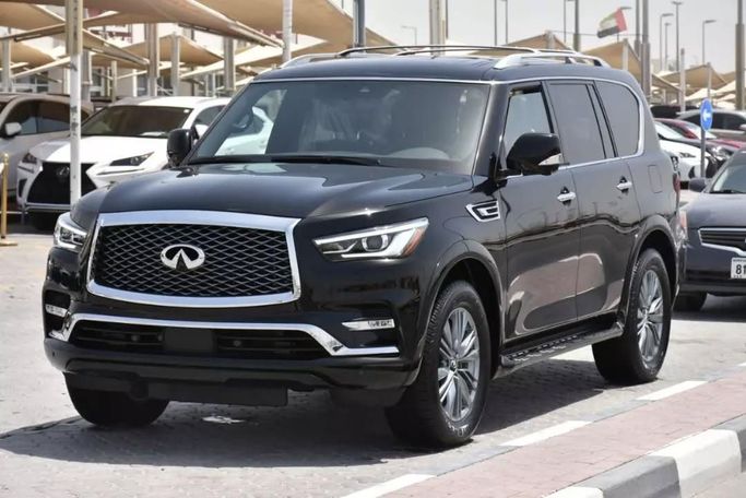New Infiniti QX80 I Facelift 3, 5.6 l, 2022 in Sharjah by Alfaris Used Cars, Black color. Other | AUTO.AE